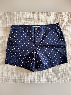 Old Navy - Navy Blue & White Polka Dot Shorts - Size 12